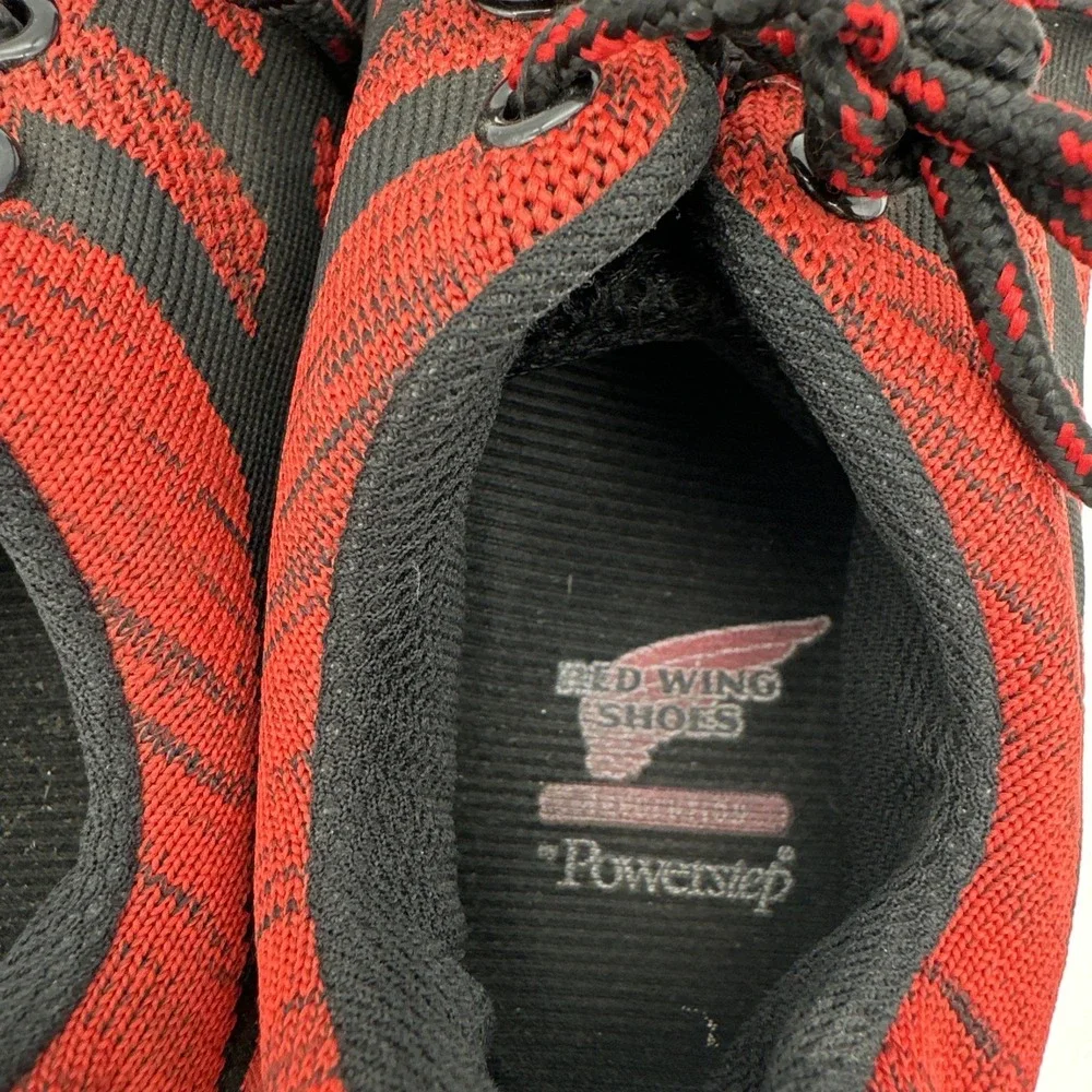 RED‎ WING Safety Steel Toe Black/Red Work Shoes Size 37/ US 6.5-7 EUC